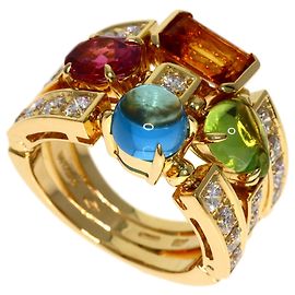 Bulgari Bvlgari Allegra Multi-Stone Diamond Ring in 18K Gelbgold