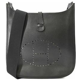 Hermès Borsa a tracolla Hermes Evelyne 2PM in pelle Epsom nera