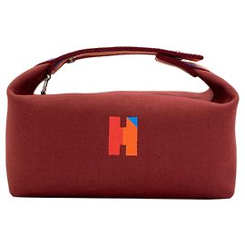 Hermès Bolso de mano Hermes Bride à Black PM Silver Hardware Canvas