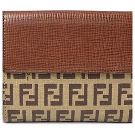 Fendi Bi-fold Geldbörse in Beige Brown