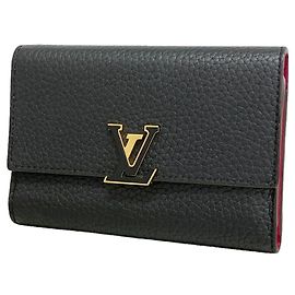 Carteira Louis Vuitton Tri-fold em Hot Pink e Noir