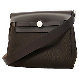 Hermès Hermes Schultertasche Herbag Zip Toile Military Ebene G Stamp