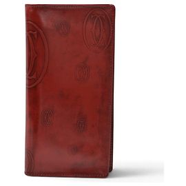 Cartier Portemonnaie aus Lackleder Bordeaux
