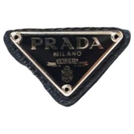 Prada Saffiano Triangle Coin Purse in Navy