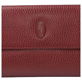 Carteira Tri-fold Cartier em Bordeaux