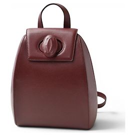 Mochila Cartier de cuero borgoña