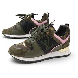 SNEAKERS LOUIS VUITTON RUN AWAY MONOGRAM LOGO LV P36 KAKI NUOVE