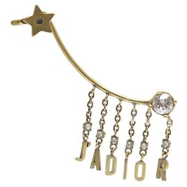 NUOVO MONO ORECCHINO DIOR J'ADIOR CON STRASS PENDENTE METALLO DORATO