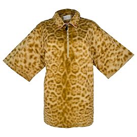 Polo Oversized Burberry con Estampado Animalier en Algodón Multicolor