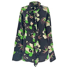 Marni Langarmbluse mit abstraktem Print aus mehrfarbiger Seide