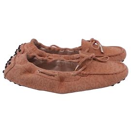 Tod's Happy Moments Loafer aus peachfarbenem Wildleder