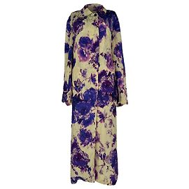 Abito maxi floreale Dries Van Noten in viscosa multicolore