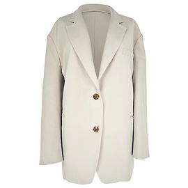 Autre Marque Blazer Oversized The Frankie Shop em Poliéster Nude