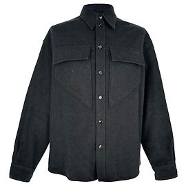 Bottega Veneta Overshirt in Black Wool