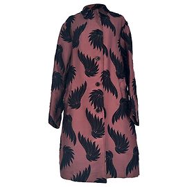 Trench coat con estampado floral Dries Van Noten en poliéster Rose Pink