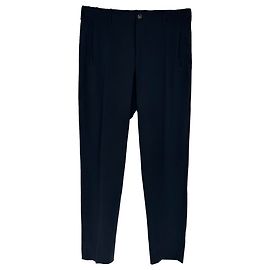 Pantaloni a gamba dritta Giorgio Armani in lana nera