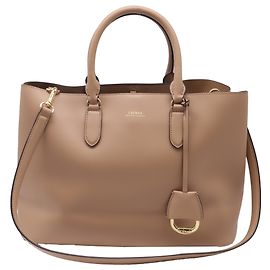 Borsa Satchel Marcy Lauren Ralph Lauren in pelle beige