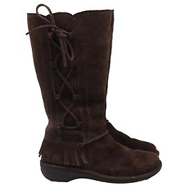 Botas UGG Desoto Tall Fringed en ante marrón