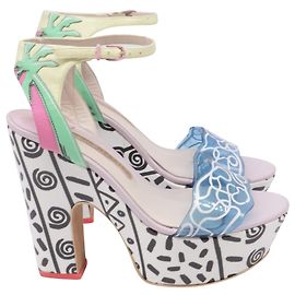 Sophia Webster Jade Malibu Platform Sandals in Multicolor PVC