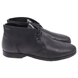 Salvatore Ferragamo Stivaletti Chukka World Ferragamo in pelle nera