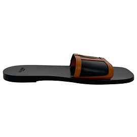 Sandali Valentino Garavani Viva Superstar Slide in pelle nera