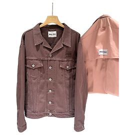 Miu Miu Garment-Dyed Denim Blouson Trucker Jacke