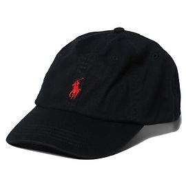 Ralph Lauren Cappellino nero con logo Pony ricamato
