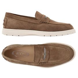 Tod's Mocassino Penny Loafer in camoscio marrone