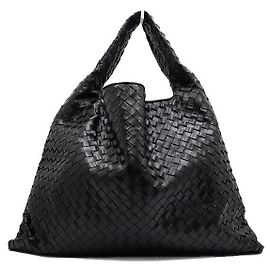 Bottega Veneta Bolso Tote y de Hombro Hop Grande de Piel Intrecciato Negro