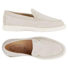 Tod's Mocassini in camoscio Pebble Tab Gray