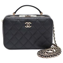 Chanel Caviar Vanity Bag mit oberem Griff, Kosmetiktasche, Camera Bag, Tote Bag, Crossbody Bag