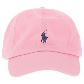 Ralph Lauren Cappellino rosa con logo Pony ricamato