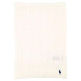 Ralph Lauren Woll-Kaschmir-Schal mit Zopfmuster Creme
