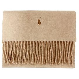 Ralph Lauren Écharpe en laine avec broderie poney Camel