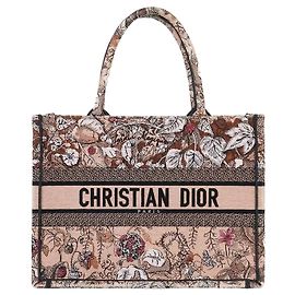 Dior Jardin Magic Book Tote Medium Embroidery Pink Multi