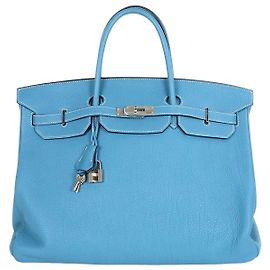 Hermès Birkin Blue Jean Silver Hardware