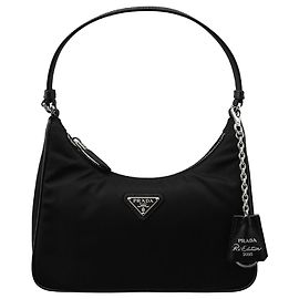 Prada Re-Edition Mini-Tasche aus Nylon Schwarz
