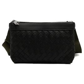 Bottega Veneta Borsa a tracolla e crossbody unisex Intrechiate Duo in pelle verde scuro