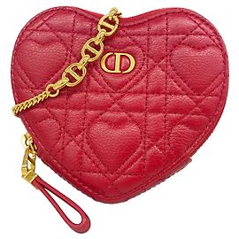 Borsa a tracolla in pelle rossa Christian Dior