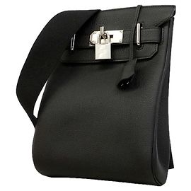 Hermès Hermes Accad PM Shoulder Bag in Black Togo Leather
