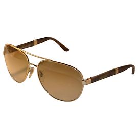 Bulgari Bvlgari Lunettes de soleil Aviateur 5025 Métal Doré et Écaille