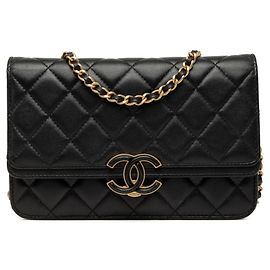 Bolso de hombro cartera con cadena Chanel Coco Mark Matelassé