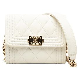 Borsa a tracolla con catena e portafoglio Chanel Matelassé Coco Mark Boy