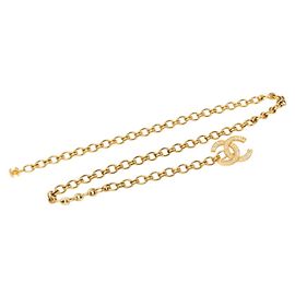 Cintura a catena Chanel Coco Mark placcata oro