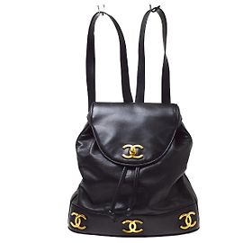 Mochila Chanel CC de piel de cordero