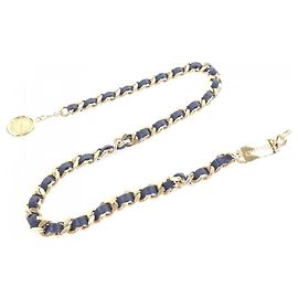 Cintura a catena Chanel nera e oro