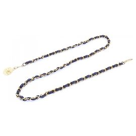 Chanel Black and Gold Chain Belt