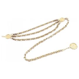 Chanel Gürtel mit Kette in Beige und Gold