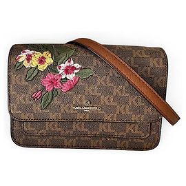 Borsa a tracolla Karl Lagerfeld monogramma floreale