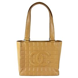 Chanel Shopper-Tasche aus beigem Leder